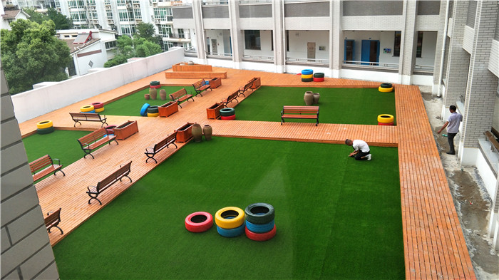 三小湖小学景观草